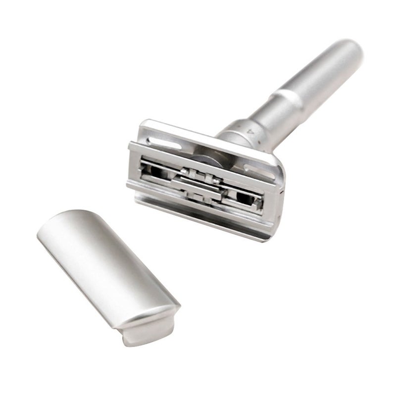 River Lake Travel Double Edge Safety Razor, River Lake RZ700 Long Handle Adjustable Classic Safety Shaver Razor (Razor with Protective Case,Black) - Image 5